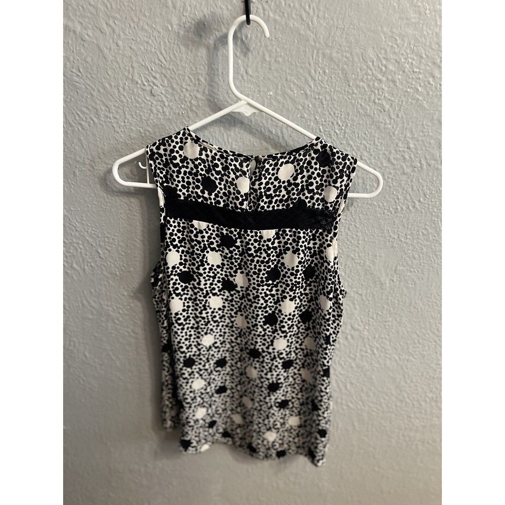 Cabi Womens Black & White Blouse Top Sleeveless Size Small‎ - Picture 5 of 7